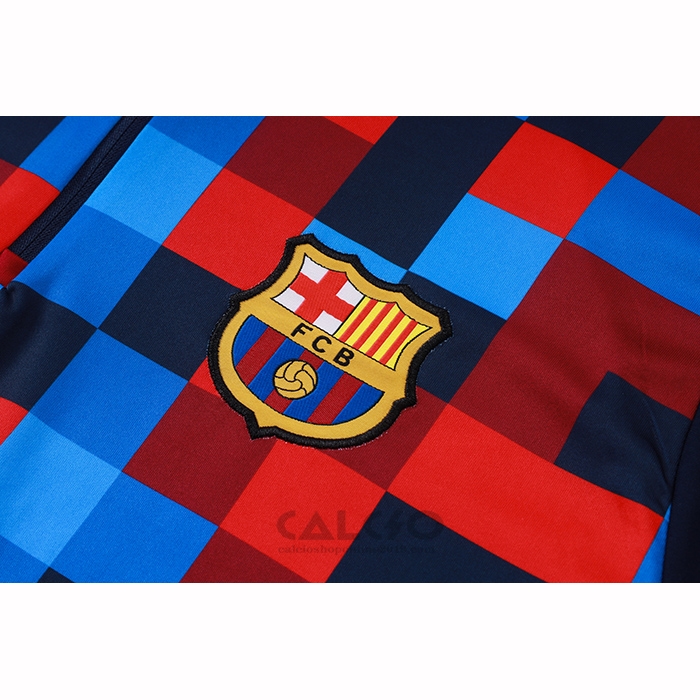 Tuta da Track di Felpa FC Barcellona Bambino 2026-2027 Blu Rosso
